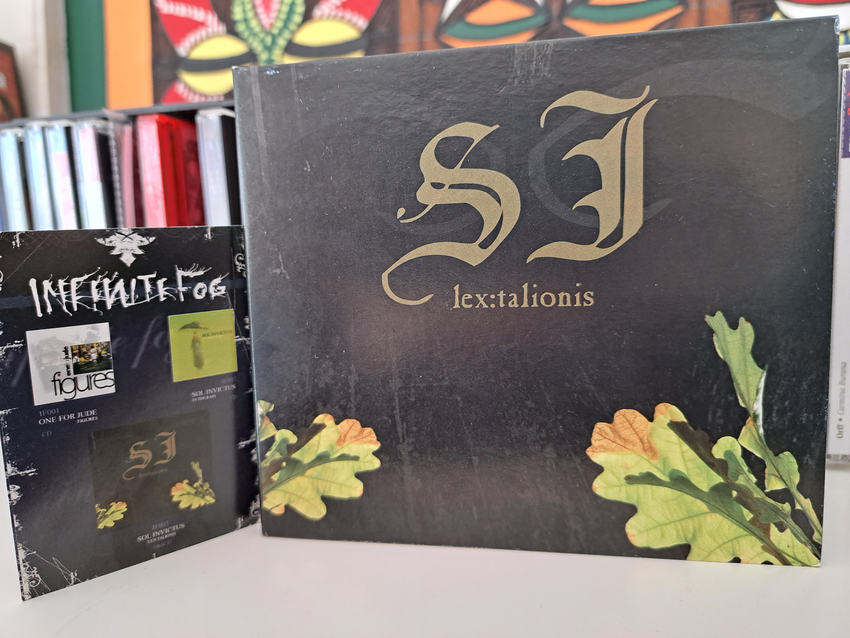 a picture of Sol Invictus' album "Lex Talionis", which includes the song "Black Easter"